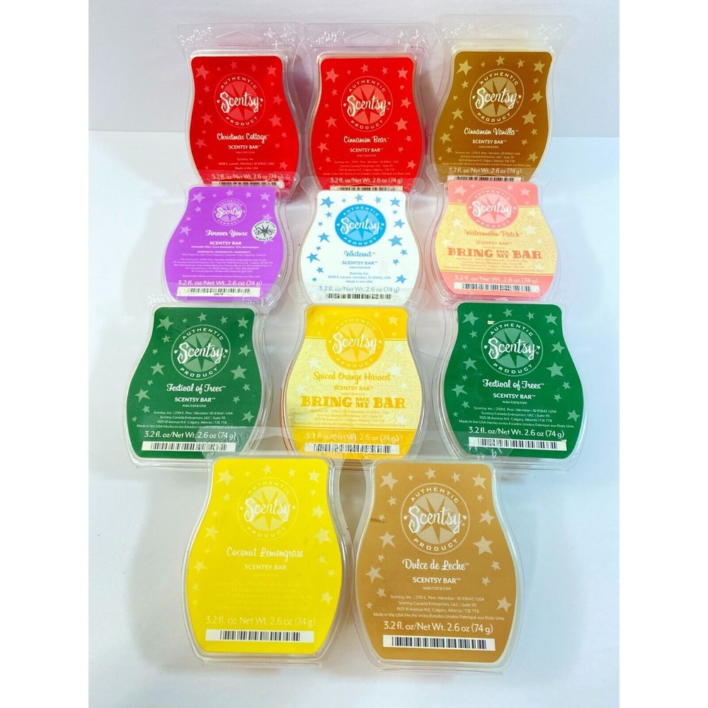 Scentsy Scent Wax Bars 3.2 fl oz 2.6 oz Scented Bars Authentic (Lot of 11)